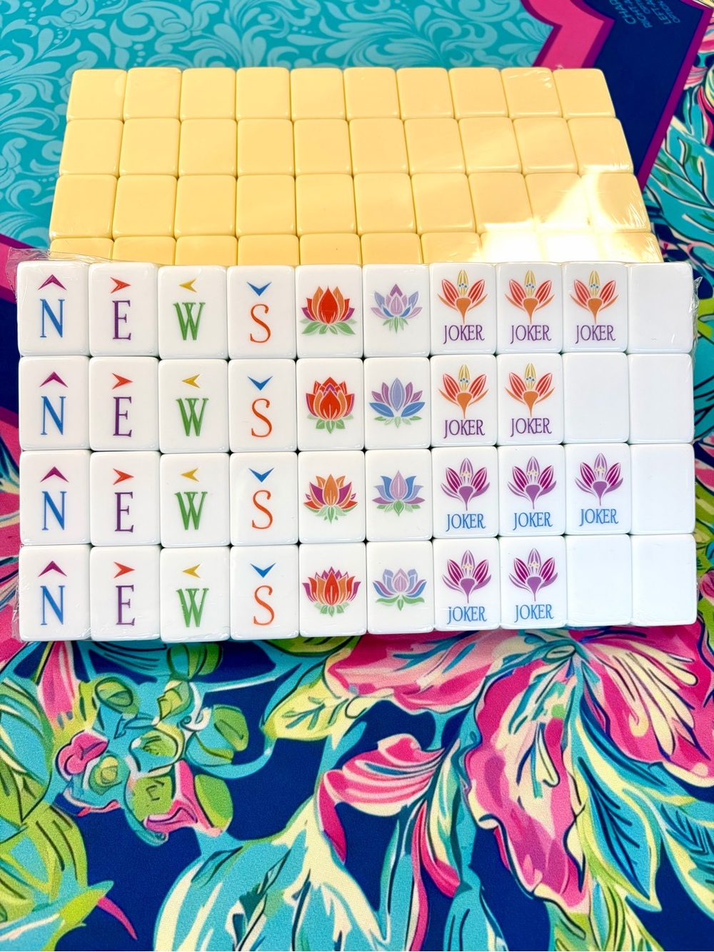 Lemon Mahjong Tiles, mahjong Mat, Tile Bag, Coordinating Dice & Dish πποΈ - Picture 5 of 7